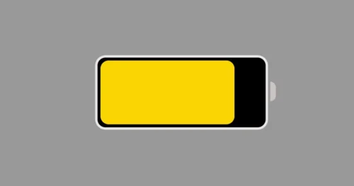 Porque mi batería está de color amarillo en el iPhone